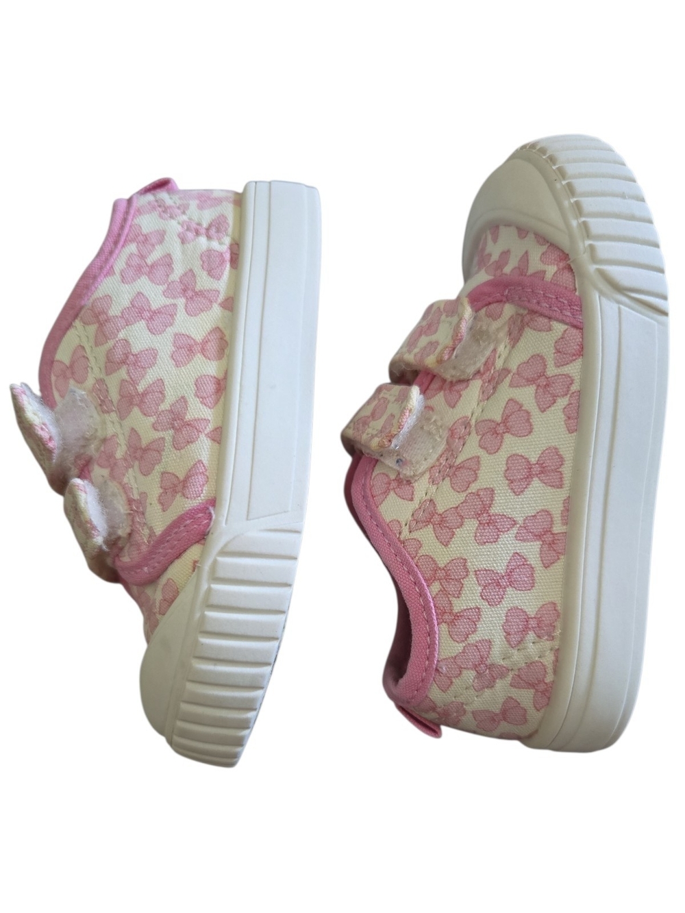 wonder nation Pink Butterfly Canvas Velcro Kids Sneakers SZ 5 - Picture 3 of 6